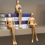 GoldenGeometricSittingStatue Homeko4