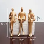 GoldenGeometricSittingStatue Homeko7