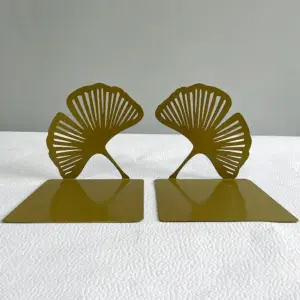 GoldenGinkgo | Luxurious bookends for book lovers