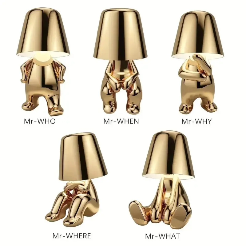 GoldenGrace Golden Statue Table Lamp tag1