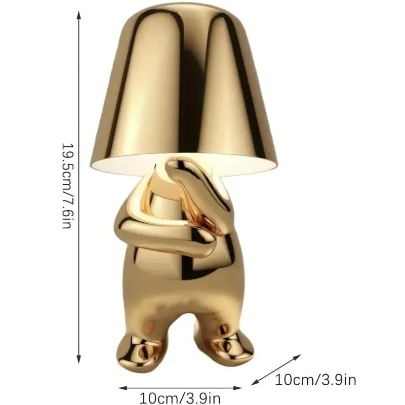 GoldenGrace Golden Statue Table Lamp tag1