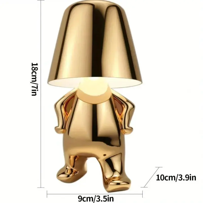 GoldenGrace Golden Statue Table Lamp tag1
