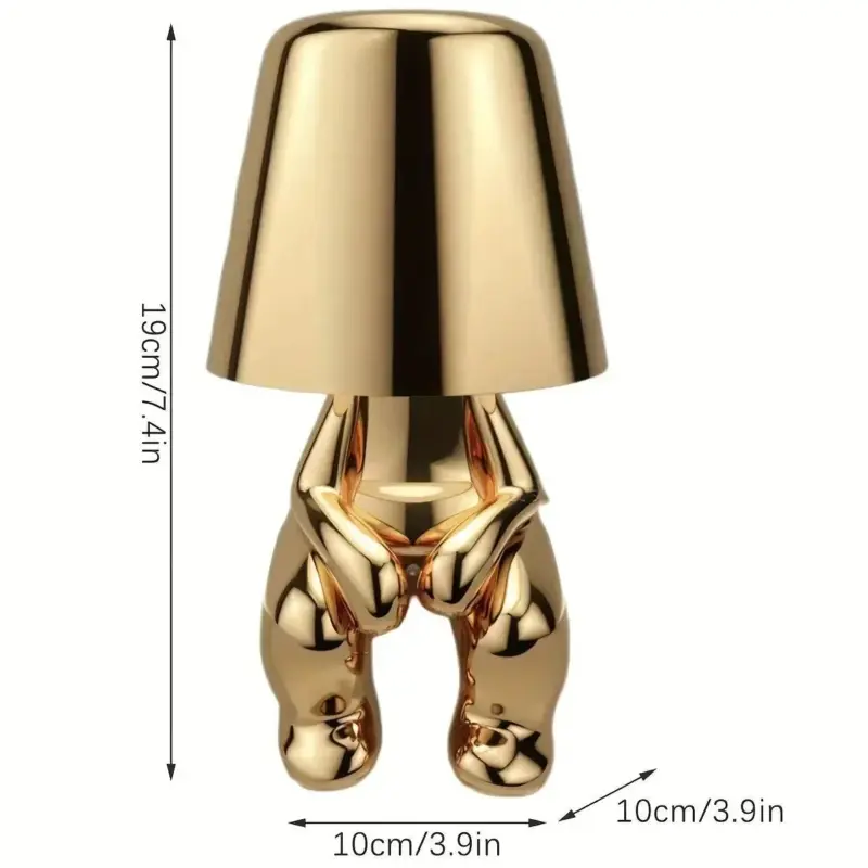 GoldenGrace Golden Statue Table Lamp tag1