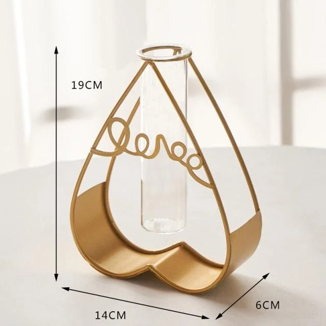 Golden Hydroponic Plant Vase - Homeko