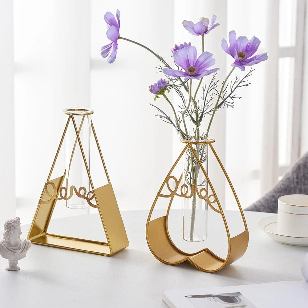 Golden Hydroponic Plant Vase - Homeko