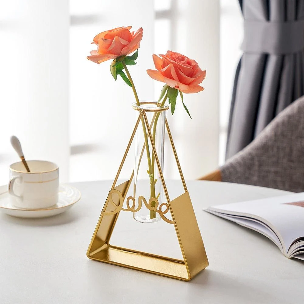 Golden Hydroponic Plant Vase - Homeko