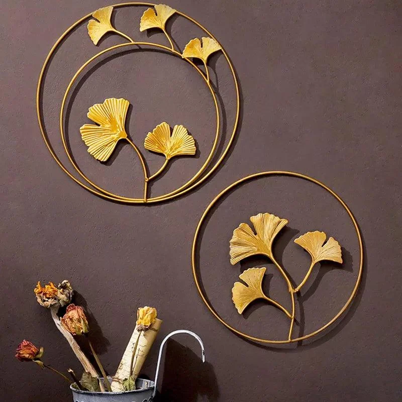 Golden Leaf Wall Decor - Homeko