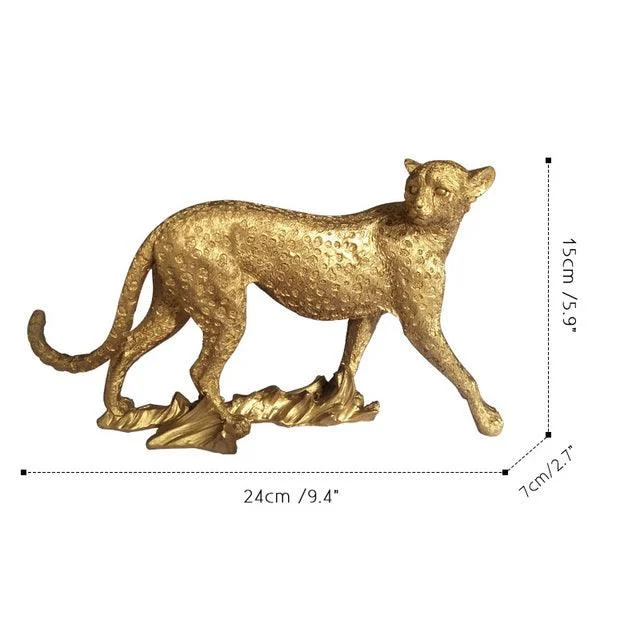 Golden Leopard Figurines - Homeko