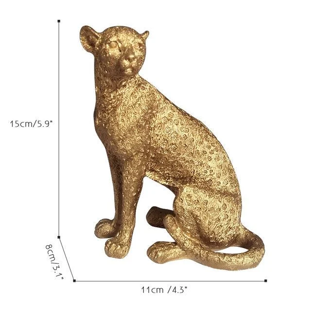 Golden Leopard Figurines - Homeko