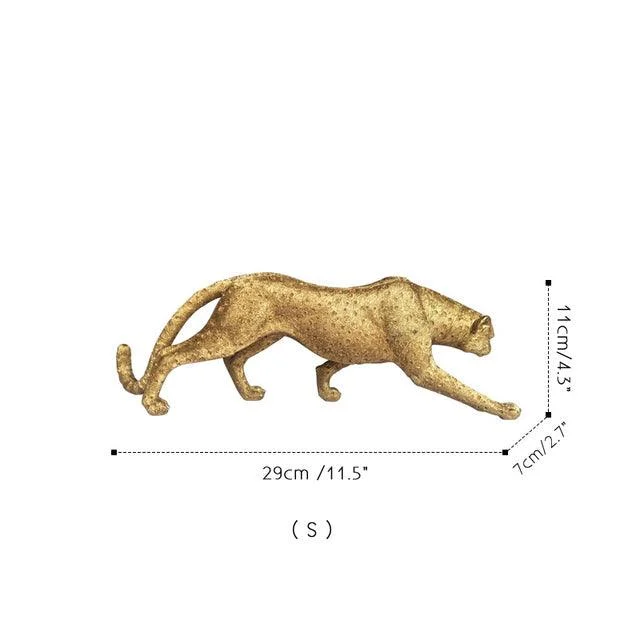 Golden Leopard Figurines - Homeko