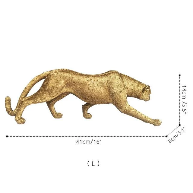 Golden Leopard Figurines - Homeko