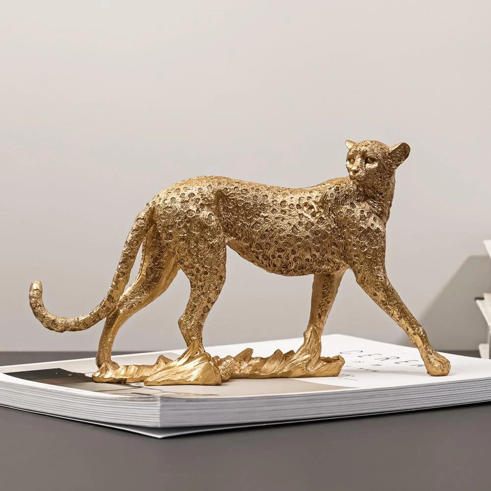 Golden Leopard Figurines - Homeko