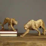 GoldenLeopardFigurines Homeko6