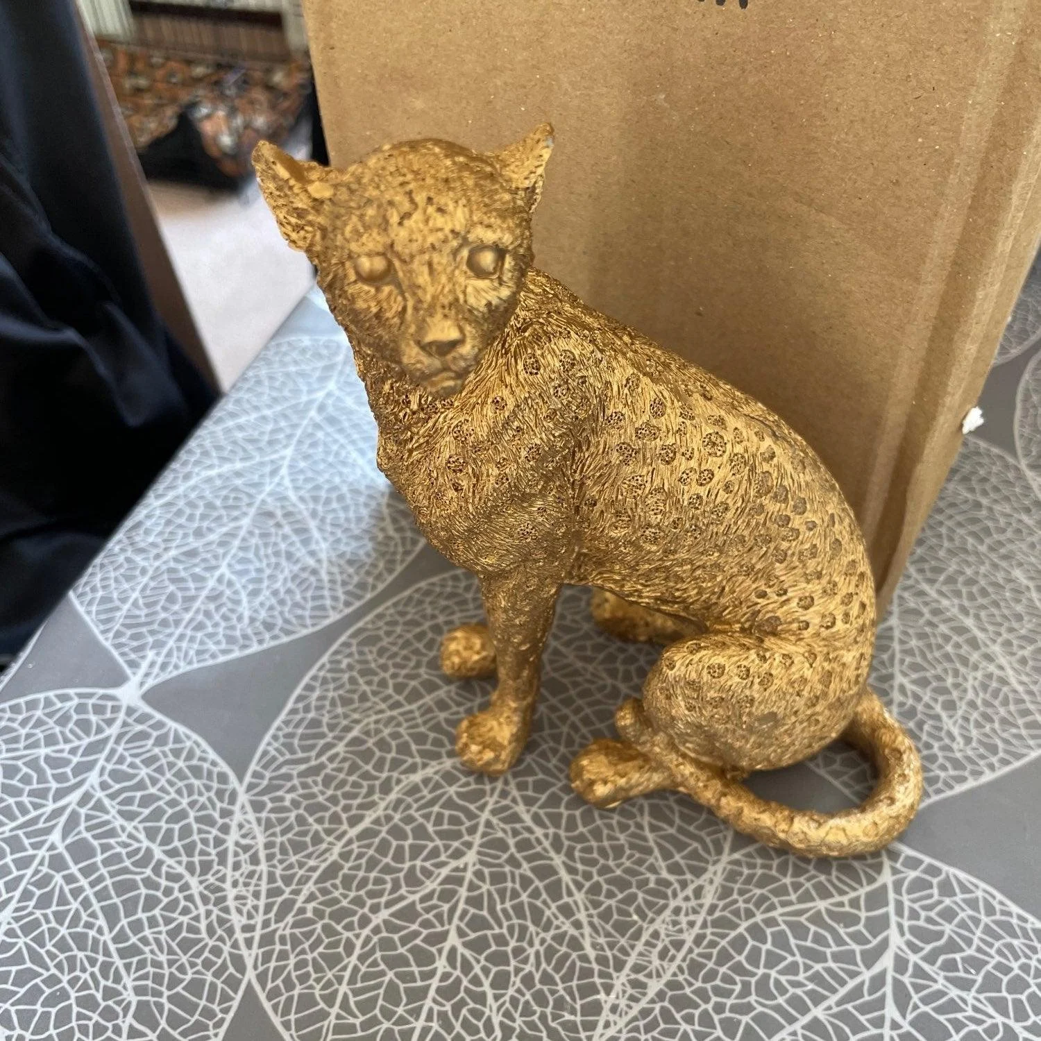 Golden Leopard Figurines - Homeko