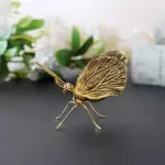 GoldenMetalButterflyOrnament Homeko1