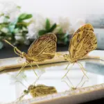 GoldenMetalButterflyOrnament Homeko2