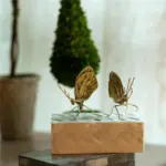 GoldenMetalButterflyOrnament Homeko4