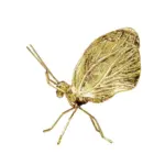 GoldenMetalButterflyOrnament Homeko5