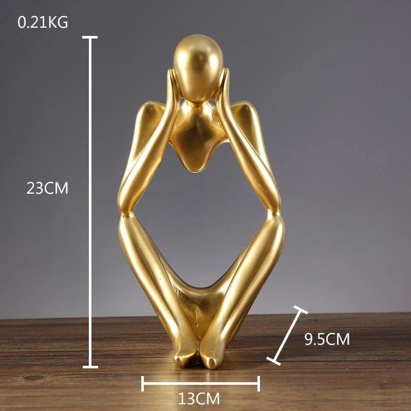 Golden Abstract Figurine -