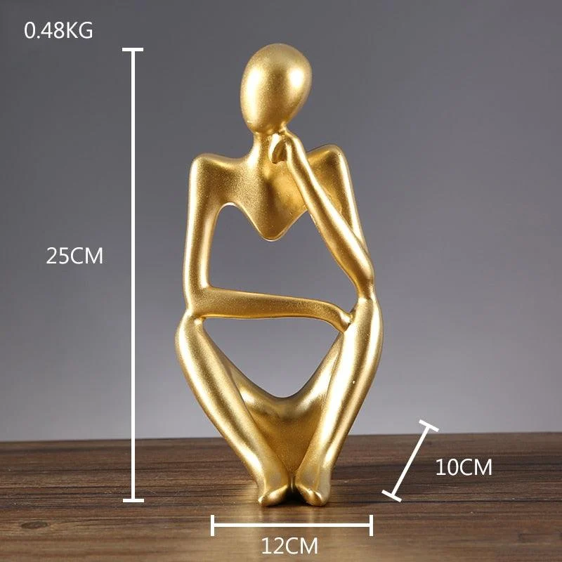 Golden Abstract Figurine -