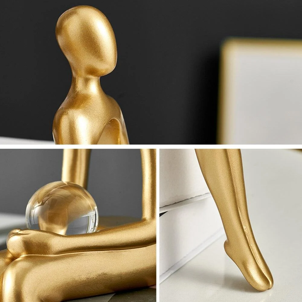 Golden Abstract Figurine -