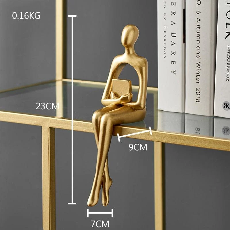 Golden Abstract Figurine -