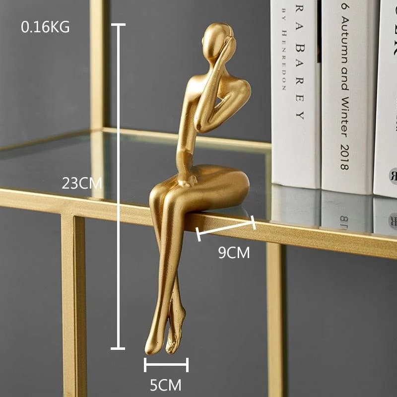 Golden Abstract Figurine -