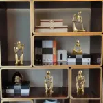 Golden Family Abstract Resin Sculptures and Statues Miniature Figurines