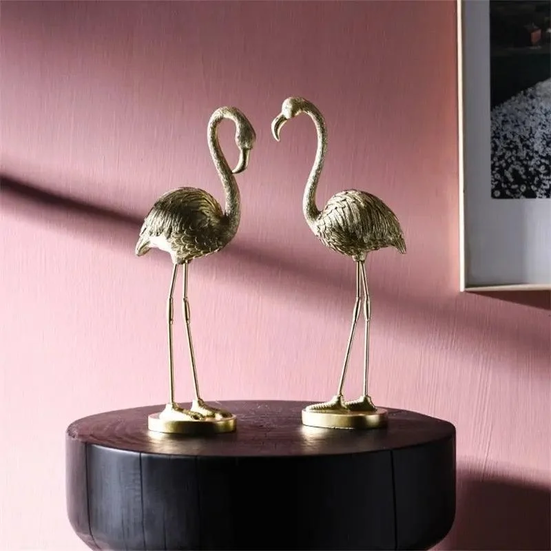 Golden Flamingo Ornament -