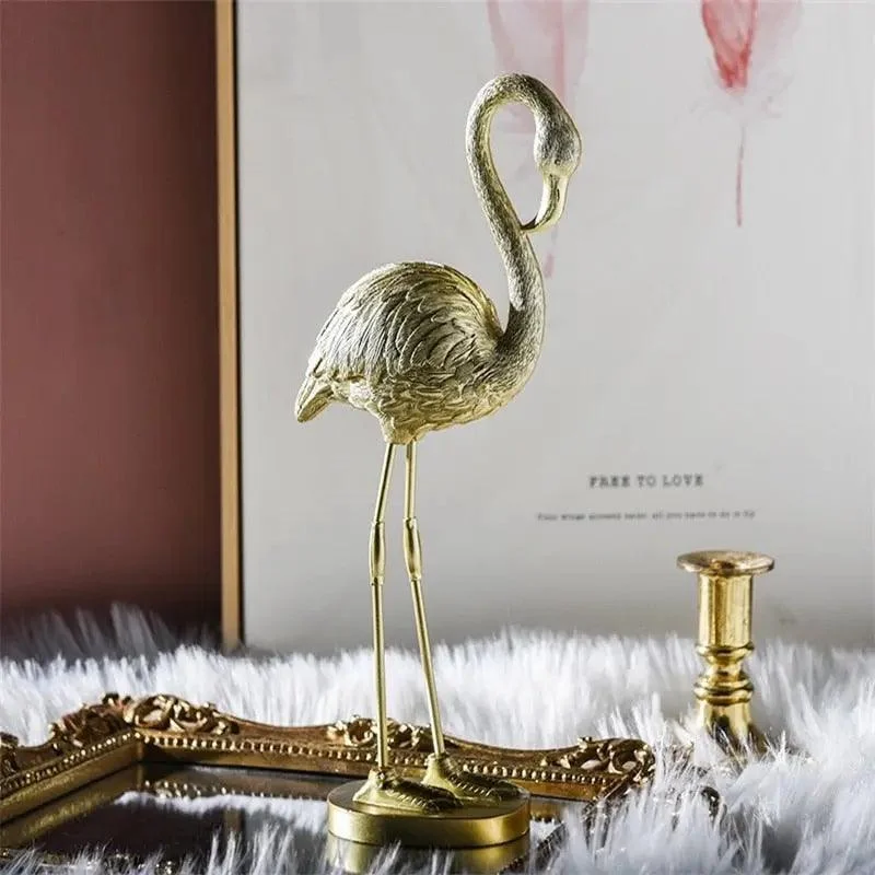 Golden Flamingo Ornament -