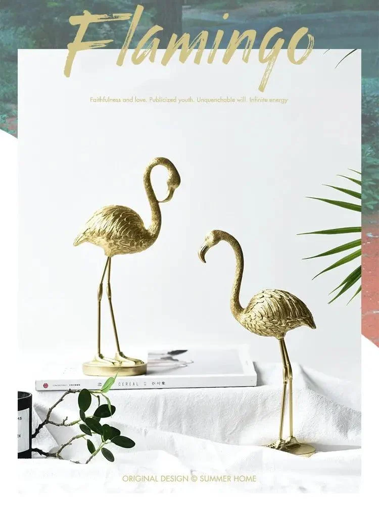 Golden Flamingo Ornament -