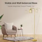 Golden Floor Lamp with Industrial Style tag1