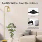 Golden Floor Lamp with Industrial Style tag1