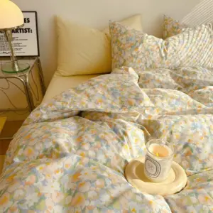Golden Hour Floral Oil Painting Bedding Set -  - #tag1#
