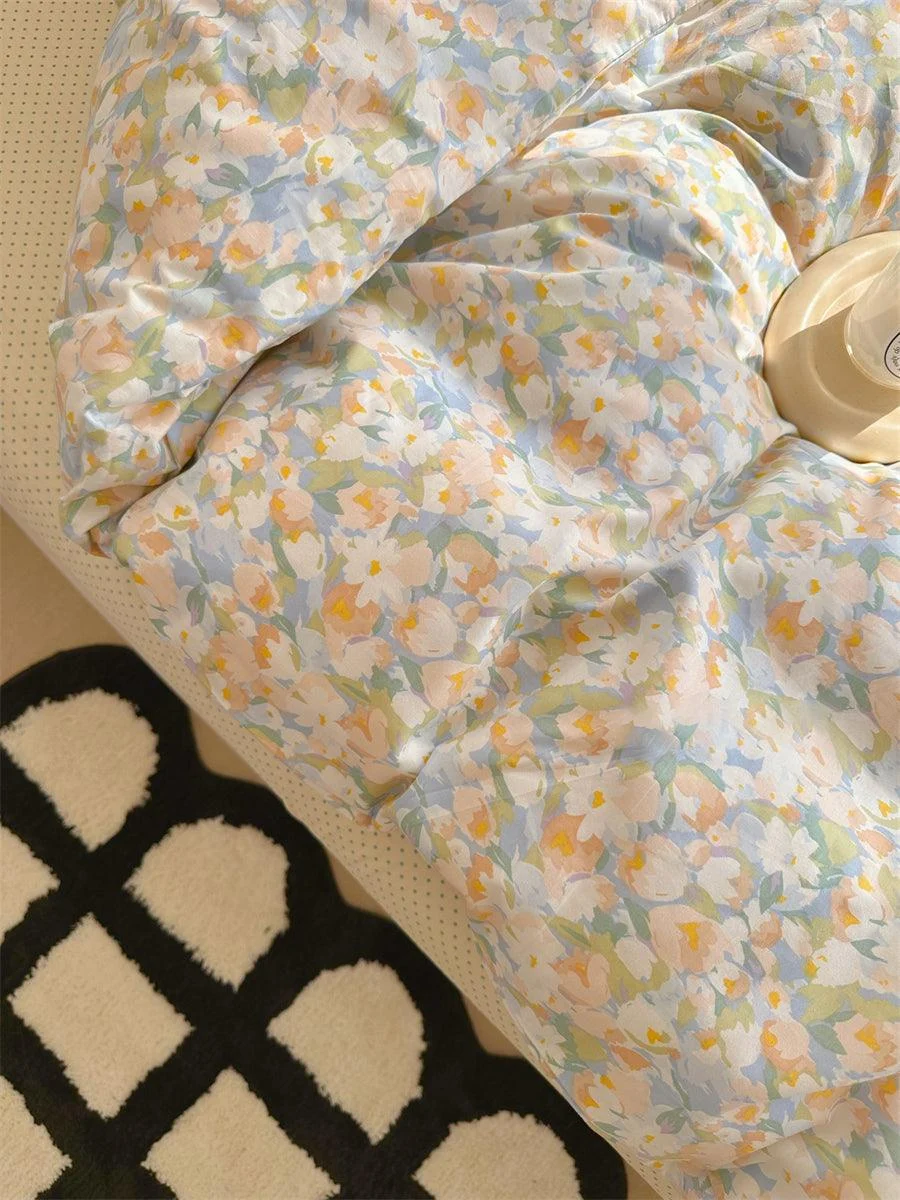 Golden Hour Floral Oil Painting Bedding Set -  - #tag1#