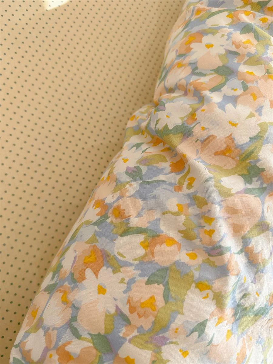 Golden Hour Floral Oil Painting Bedding Set -  - #tag1#