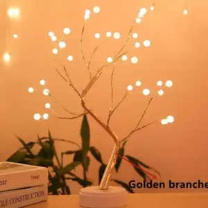 Golden Leaf Tree Lamp - 