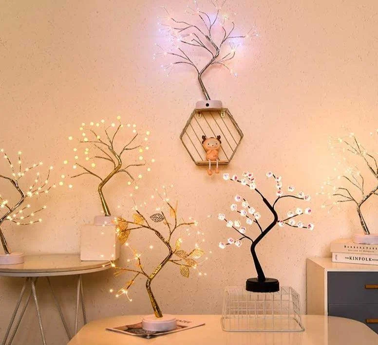 Golden Leaf Tree Lamp -