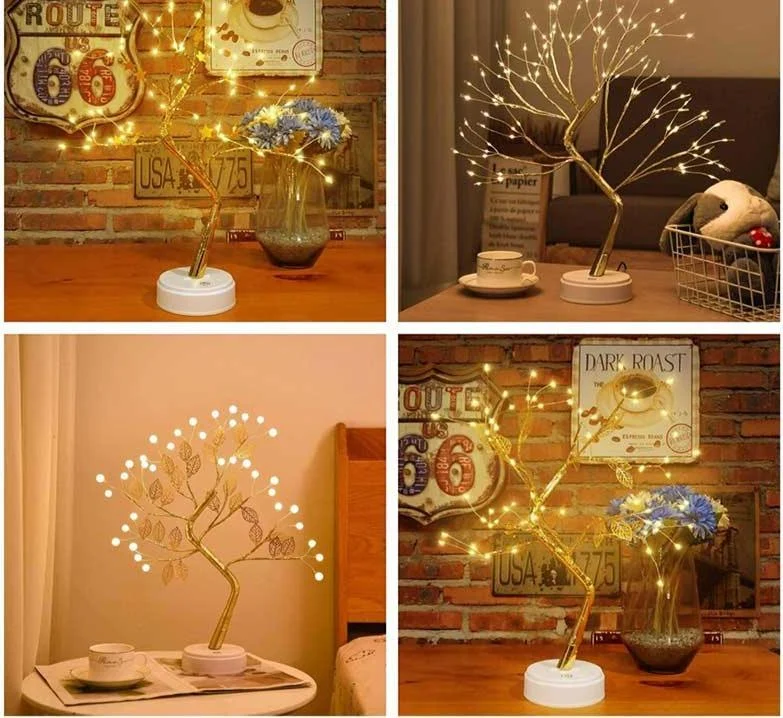 Golden Leaf Tree Lamp -