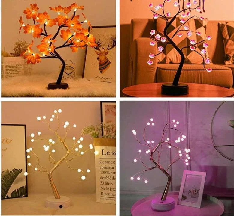 Golden Leaf Tree Lamp -