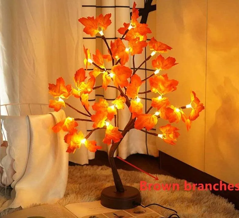 Golden Leaf Tree Lamp -