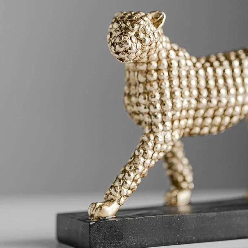 Golden Leopard Cheetah  Statue Resin -