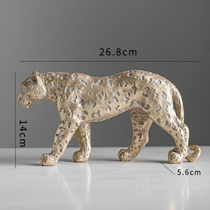 Golden Leopard Cheetah  Statue Resin -