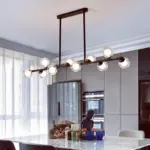 Golden Lighting Nordic Contemporary Pendant Glass Chandelier Hanging Lamp Dining Decor
