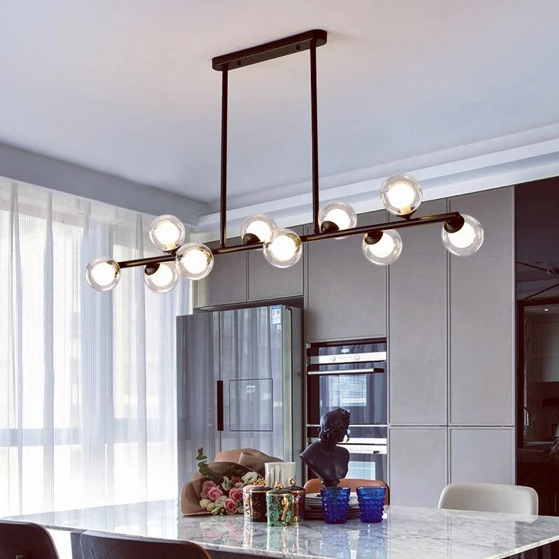 Golden Lighting Nordic Contemporary Pendant Glass Chandelier Hanging Lamp Dining Decor -
