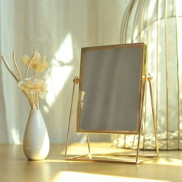 Golden Makeup Mirror -  - #tag1#
