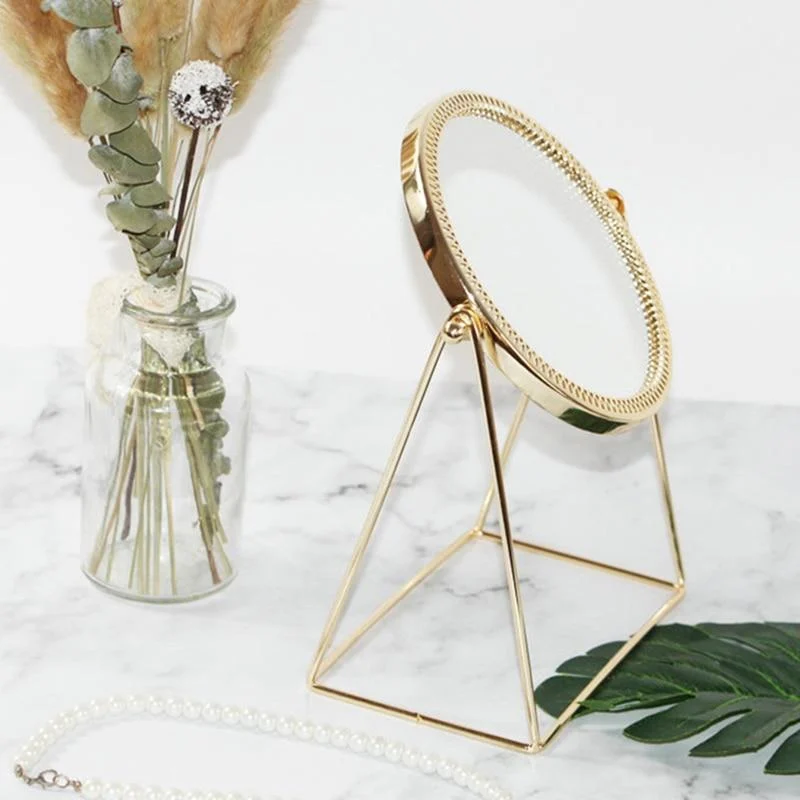Golden Makeup Mirror -  - #tag1#