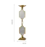 Golden Mirror Brass Candlestick Set of 2