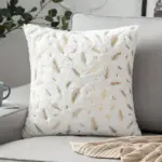 Golden Plush Pillow Cover tag1
