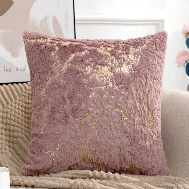 Golden Plush Pillow Cover -  - #tag1#